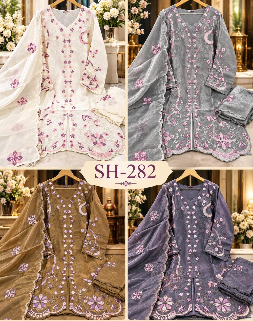 BIN SAEED SH 282 PAKISTANI KURTI SET ONLINE WHOLESALE (#166368)