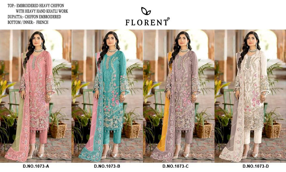 FLORENT 1073 A PAKISTANI SUITS WHOLESALE IN SURAT