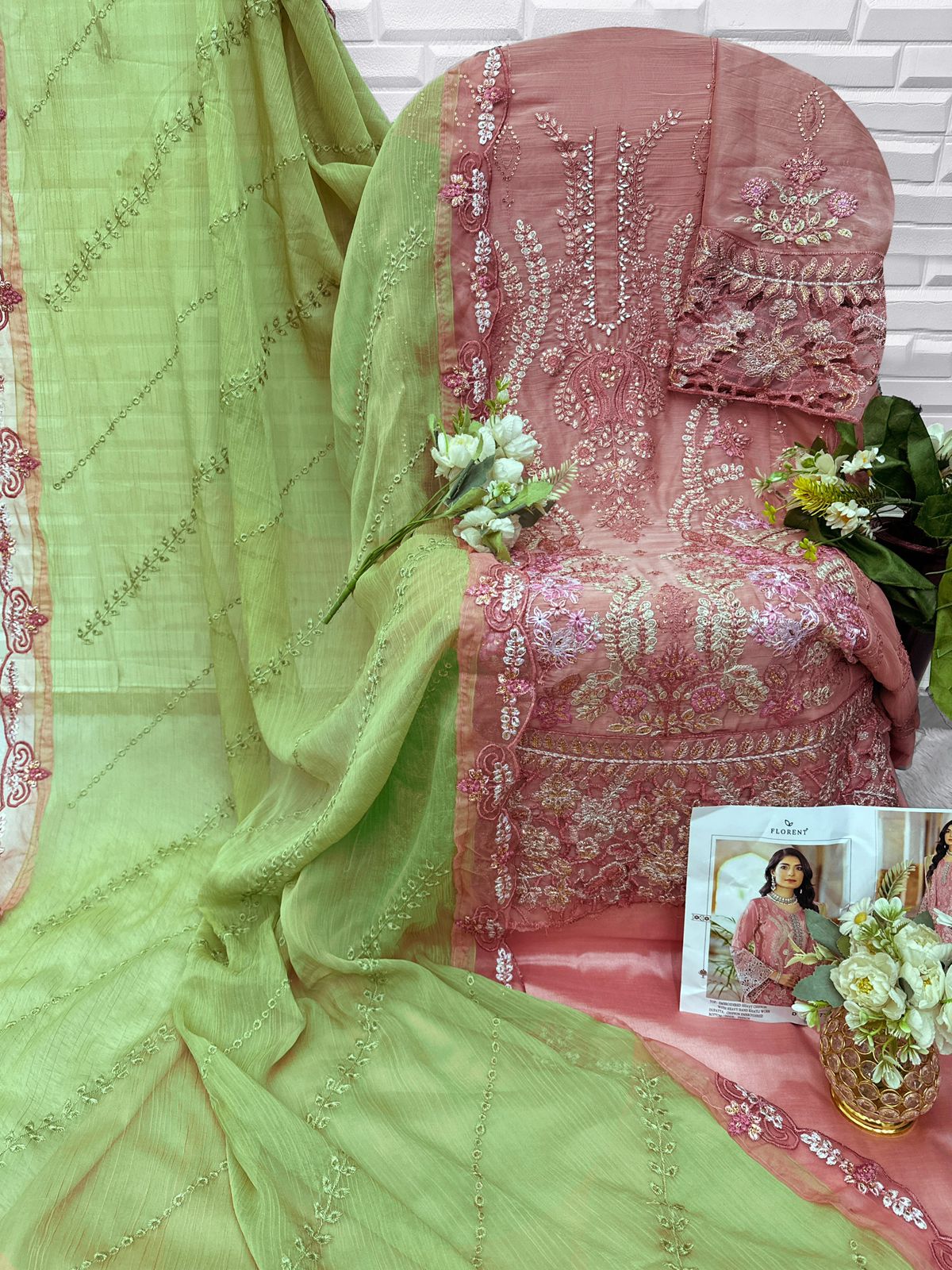 FLORENT 1073 A PAKISTANI SUITS WHOLESALE IN SURAT - Image 2
