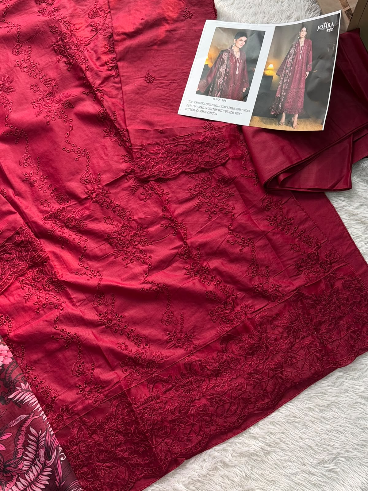JOHRA TEX JT 206 PAKISTANI SUITS IN SINGLE PIECE - Image 3