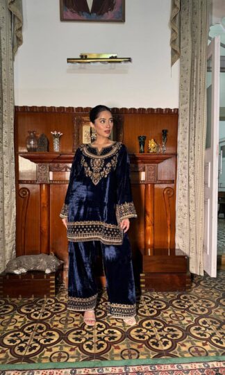 LC 1434 PAKISTANI VELVET CO-ORD SET ONLINE WHOLESALELC 1434 PAKISTANI VELVET CO-ORD SET ONLINE WHOLESALE