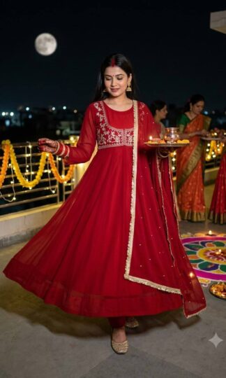 LG 2155 SPECIAL OUTFIT FOR KARWACHOUTH ANARKALI GOWN SUPPLIERLG 2155 SPECIAL OUTFIT FOR KARWACHOUTH ANARKALI GOWN SUPPLIER