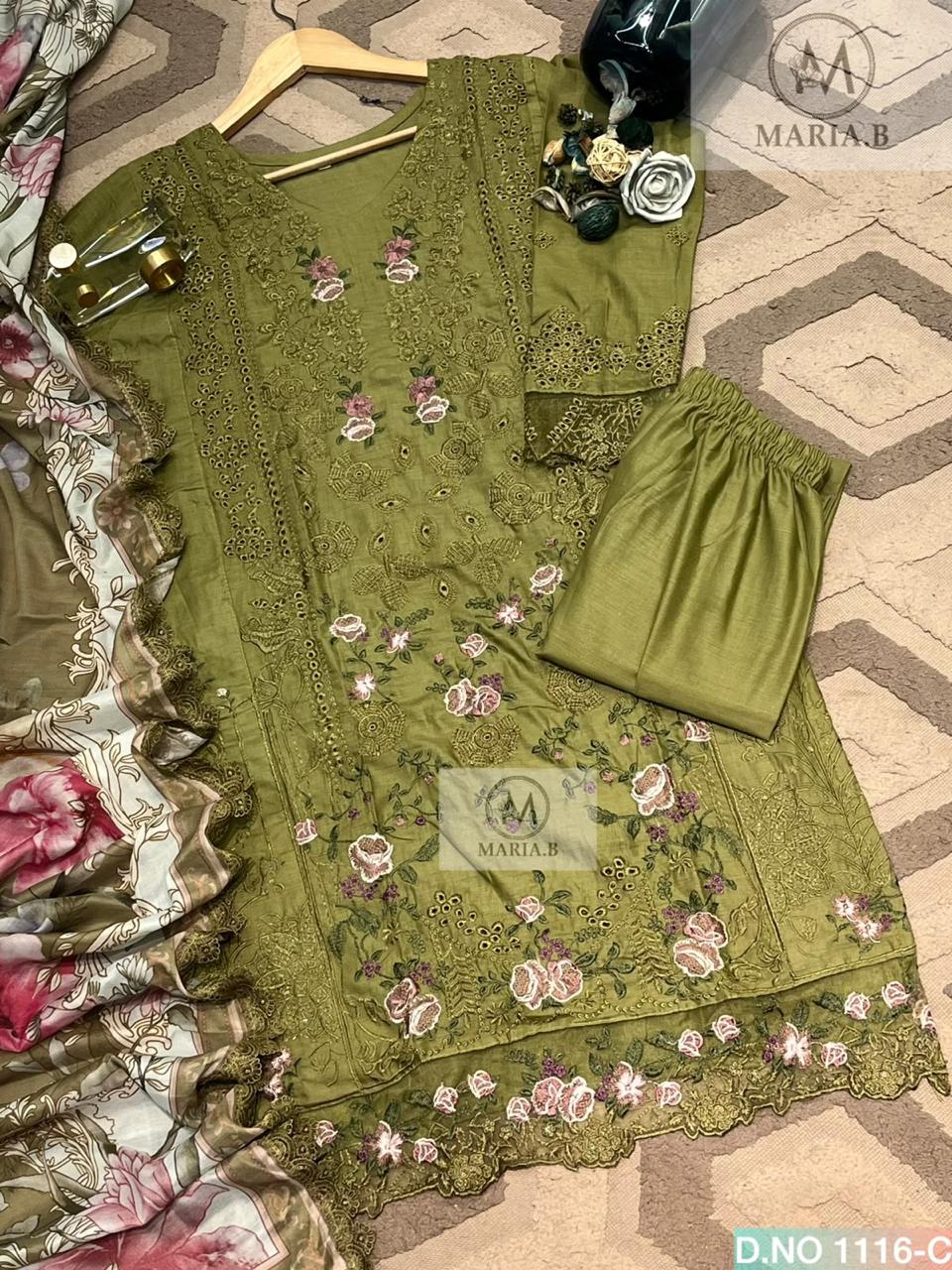 MARIA B 1116 C BEST QUALITY PAKISTANI KURTI ONLINE (#165334)