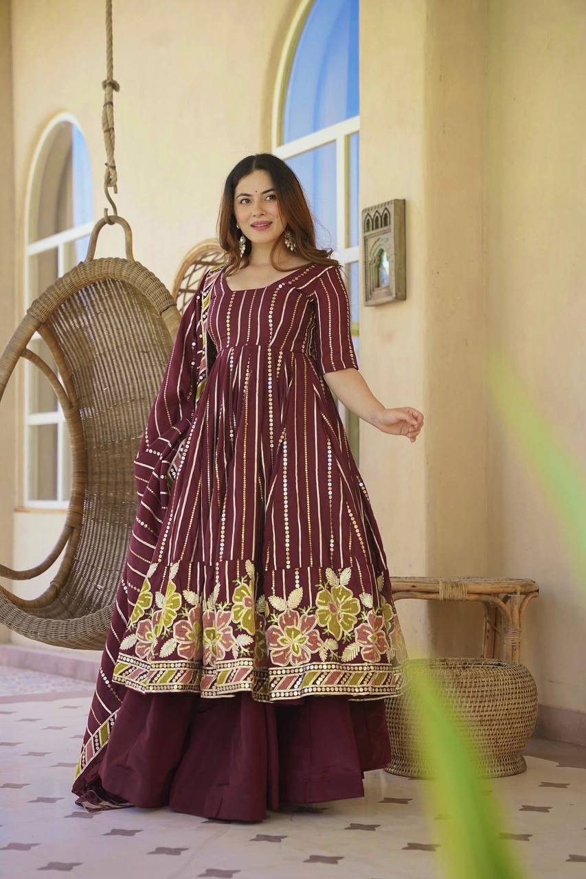 MF 533 PAKISTANI ANRKALI GOWN ONLINE COLLECTION (#165586)