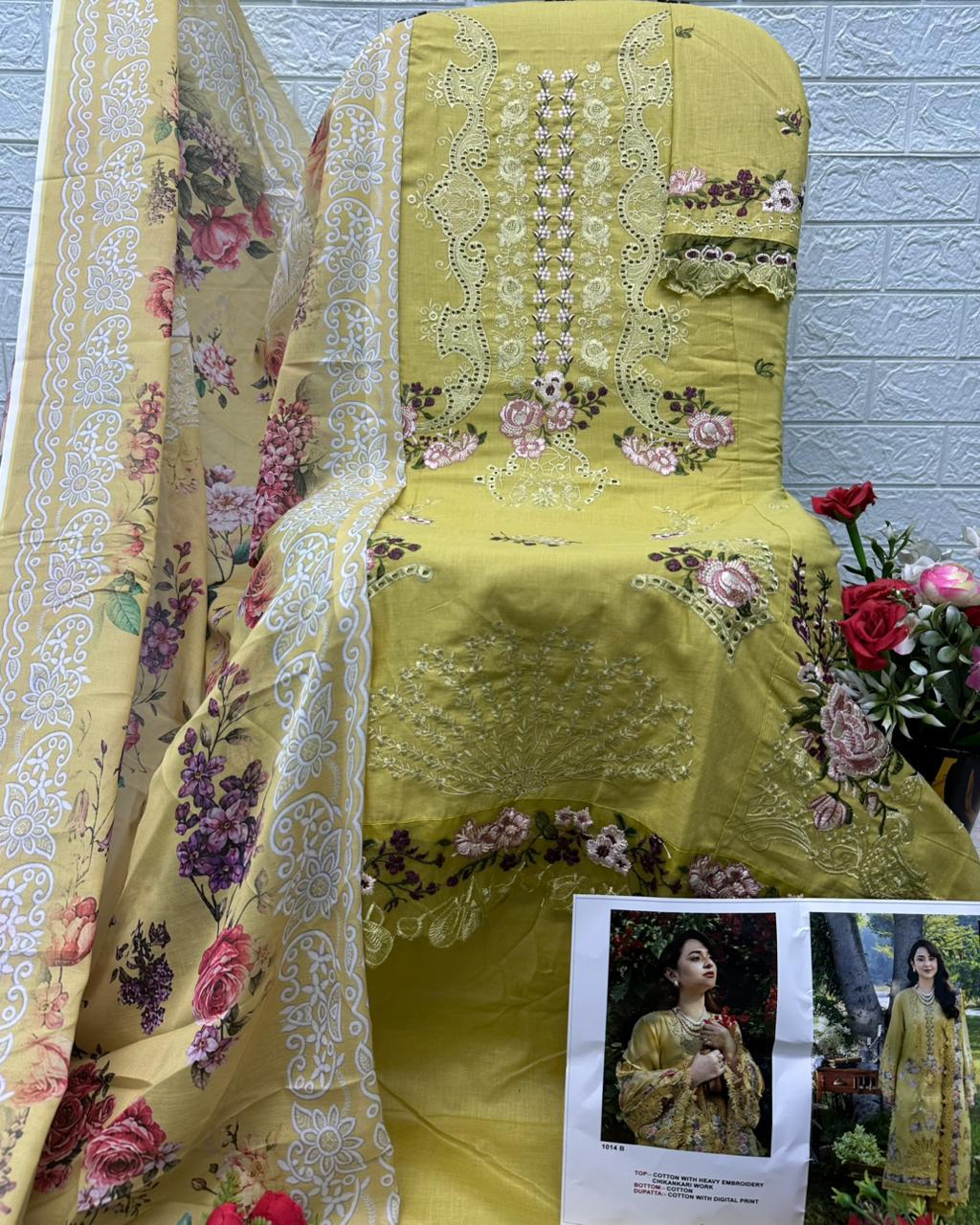 SANIYA TRENDZ 1014 B PAKISTANI SUITS WHOLESALE PRICE - Image 2