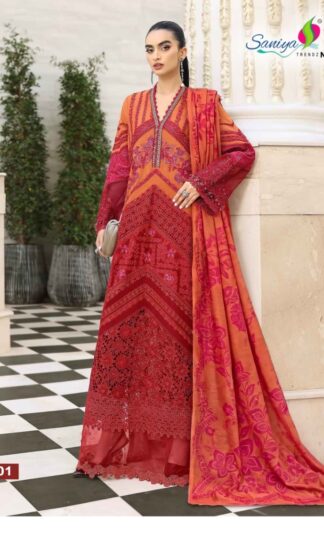 SANIYA TRENDZ 2001 DESIGNER PAKISTANI SUIT WITH PRICESANIYA TRENDZ 2001 DESIGNER PAKISTANI SUIT WITH PRICE