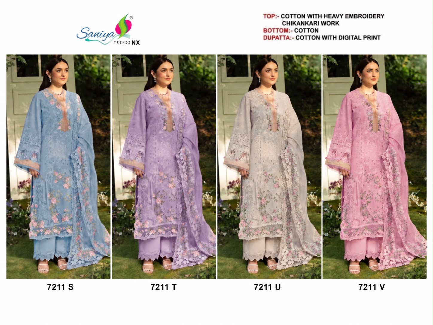 SANIYA TRENDZ 7211 S PAKISTANI SUITS SALE IN SURAT
