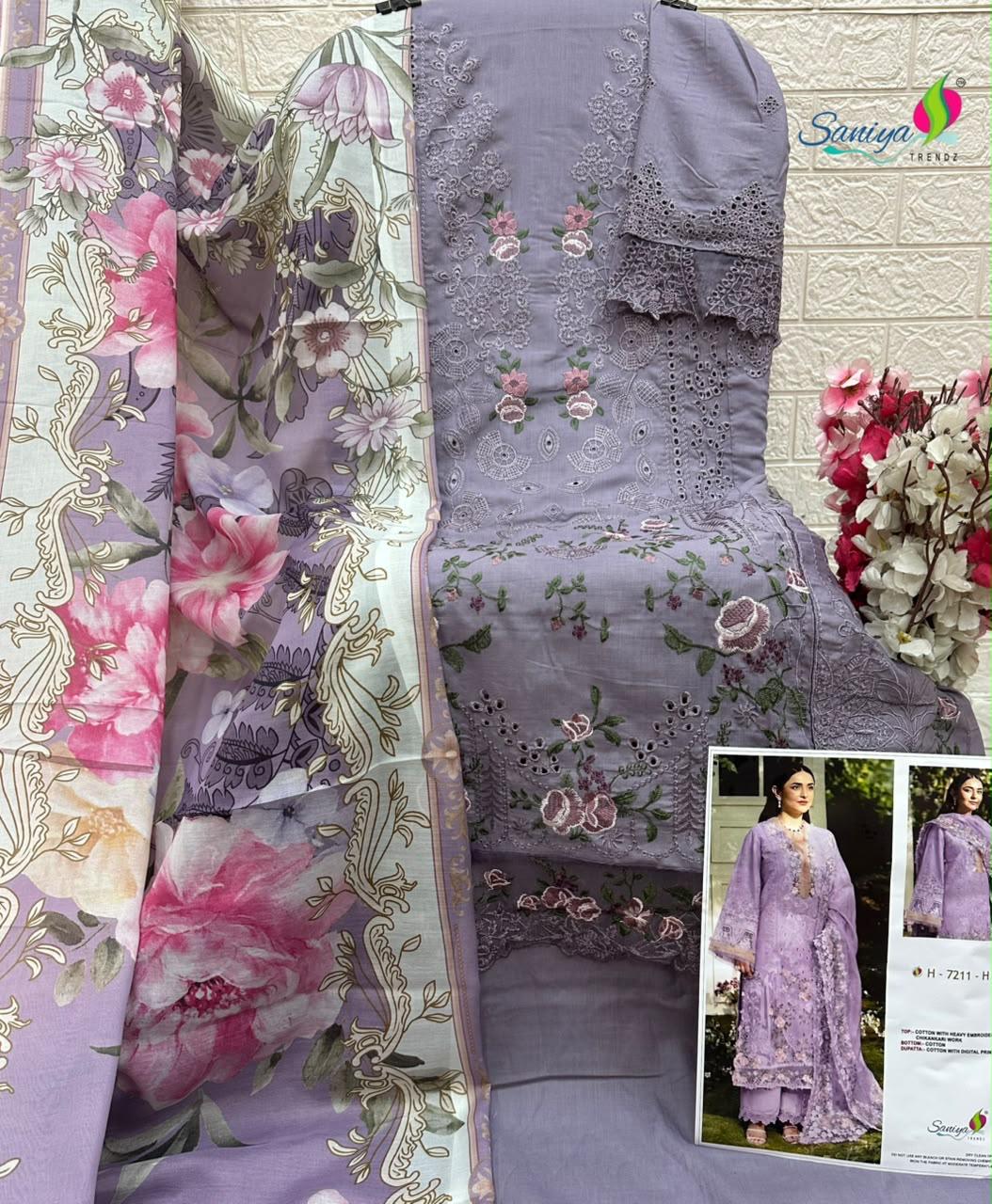 SANIYA TRENDZ 7211 T PAKISTANI SUIT AT BEST PRICE - Image 2