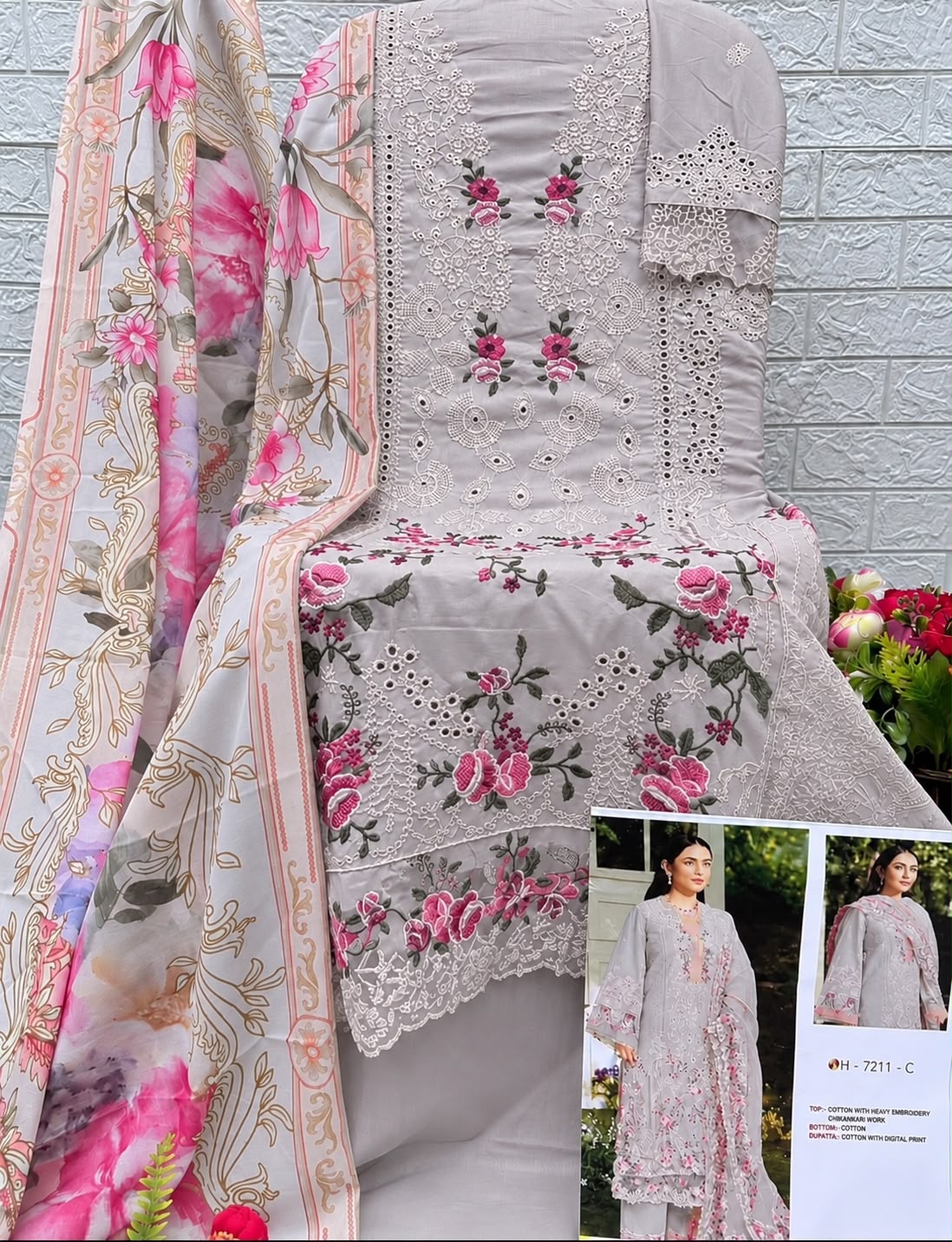 SANIYA TRENDZ 7211 V PAKISTANI SUITS ONLINE INDIA - Image 3