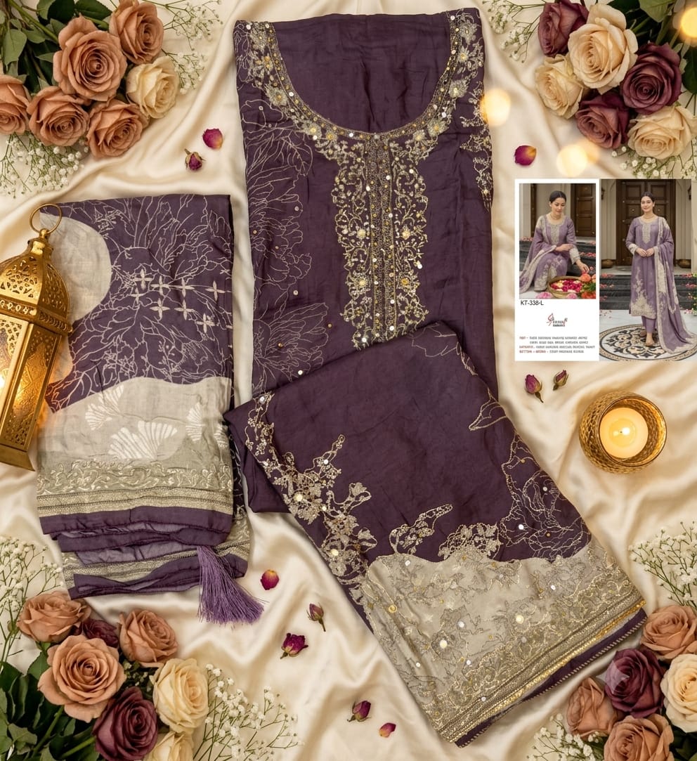SHREE FABS KT 338 L PAKISTANI SUITS WHOLESALE PRICE - Image 2