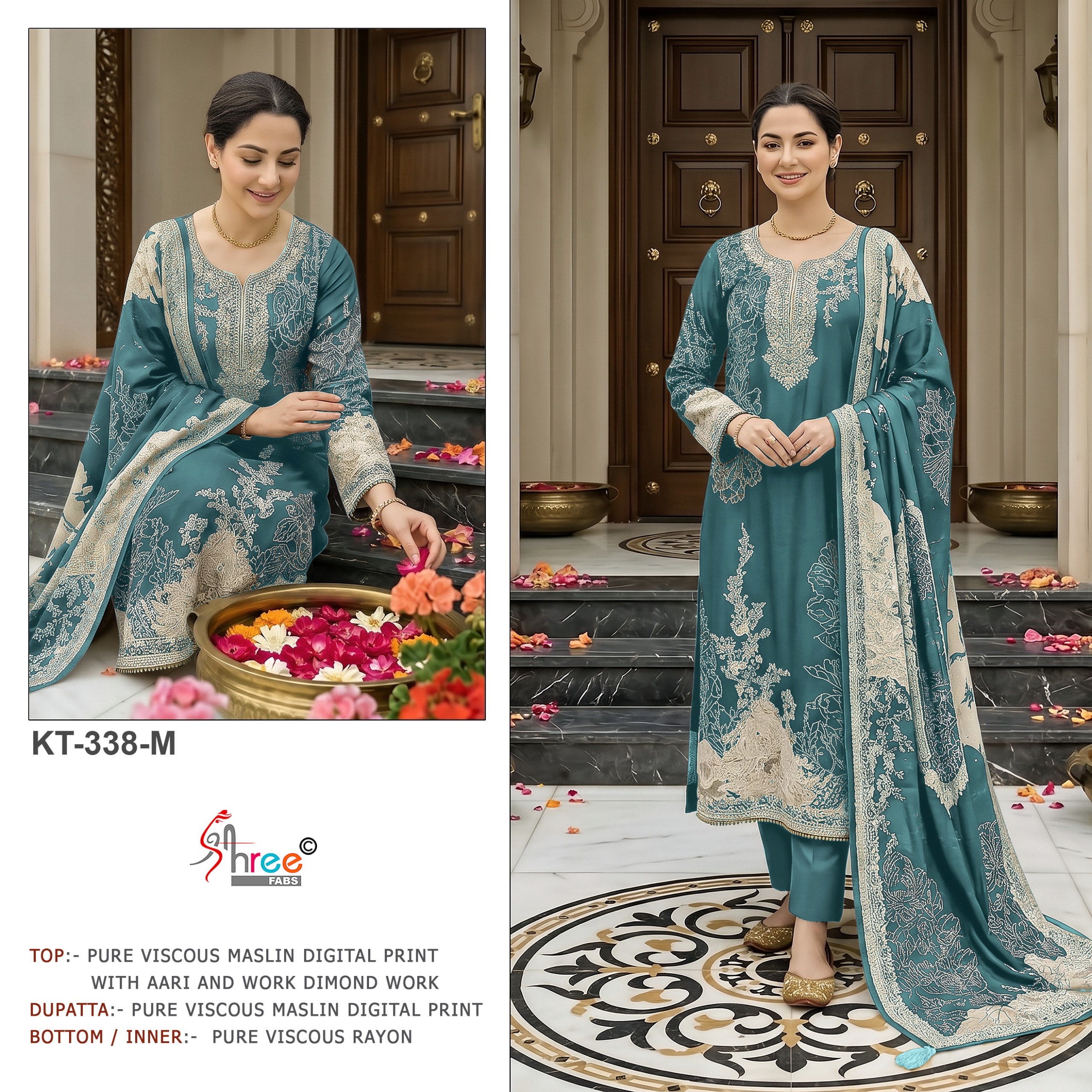 SHREE FABS KT 338 M PAKISTANI SUITS MANUFACTURER