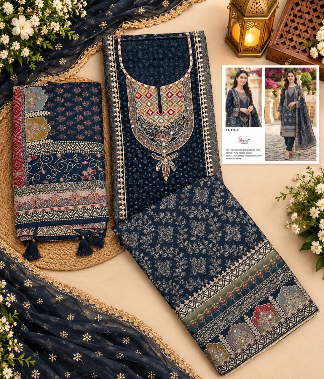SHREE FABS KT 416 C PAKISTANI SUITS MANUFACTURER - Image 2