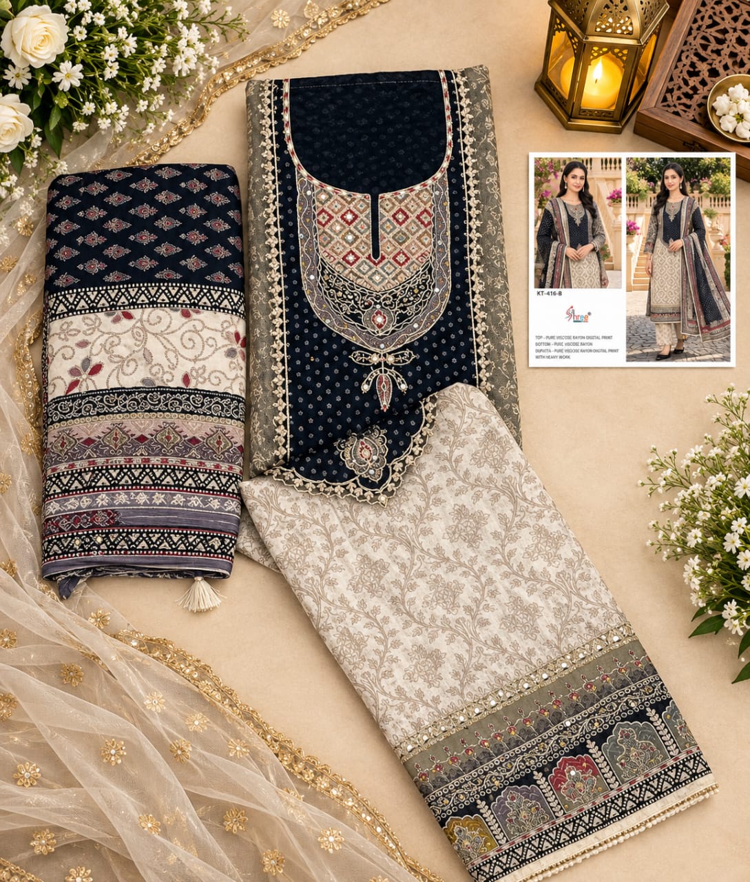 SHREE FABS KT 416 PAKISTANI SUITS ONLINE SHOPPING - Image 2