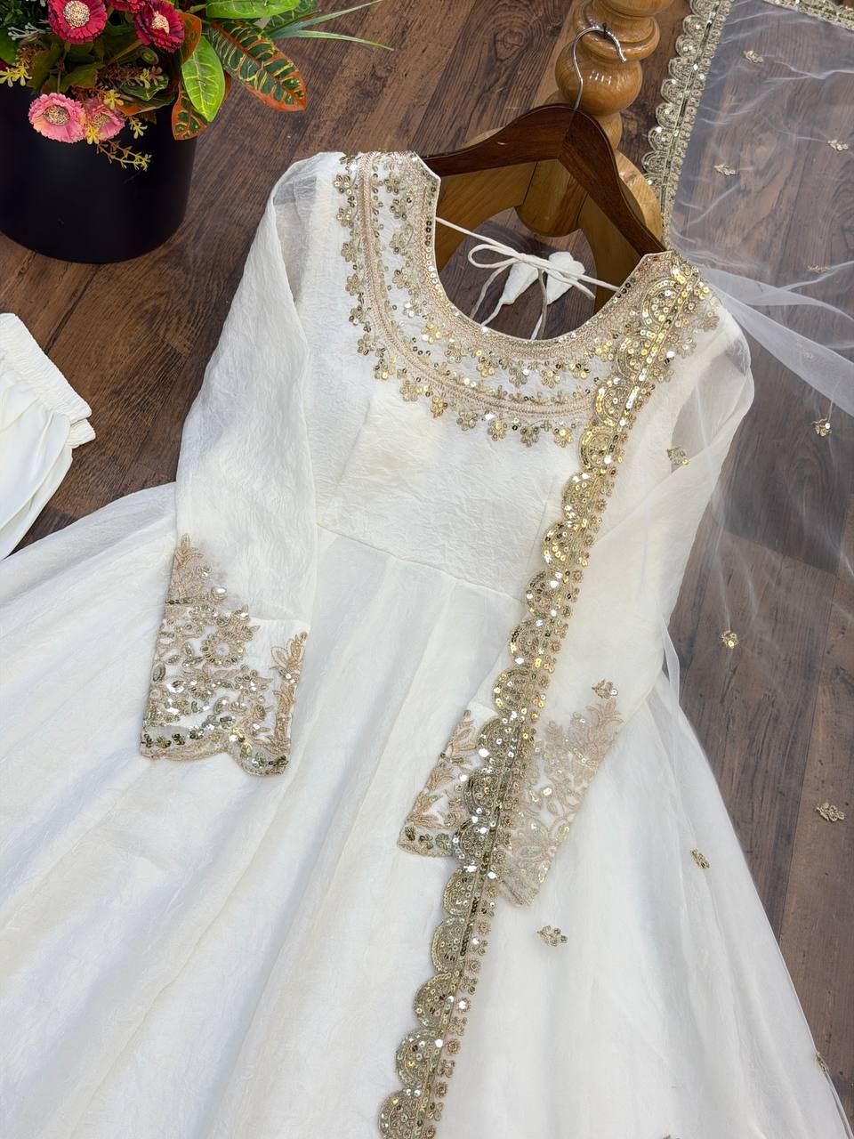 SR 1723 KARKWACHAUTH SPECIAL ANARKALI GOWN ONLINE - Image 2