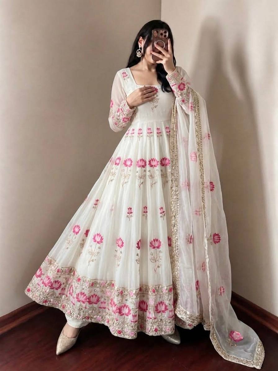 SR 1724 DESIGNER ANARKALI GOWN ONLINE COLLECTION (#165618)