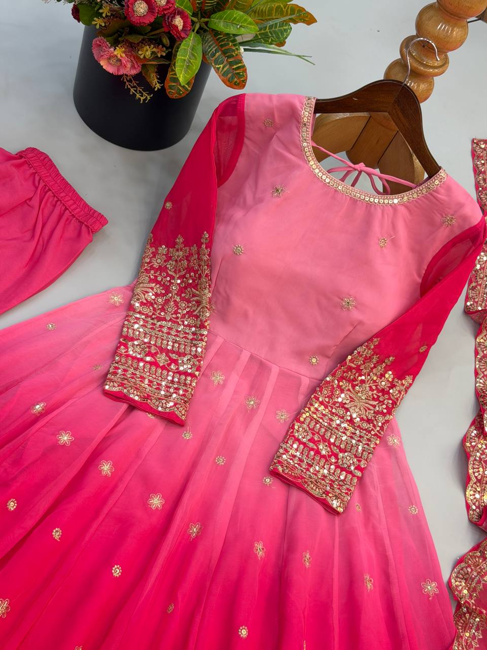 SR 1725 DESIGNER ANARKALI GOWN ONLINE WHOLESALE - Image 2