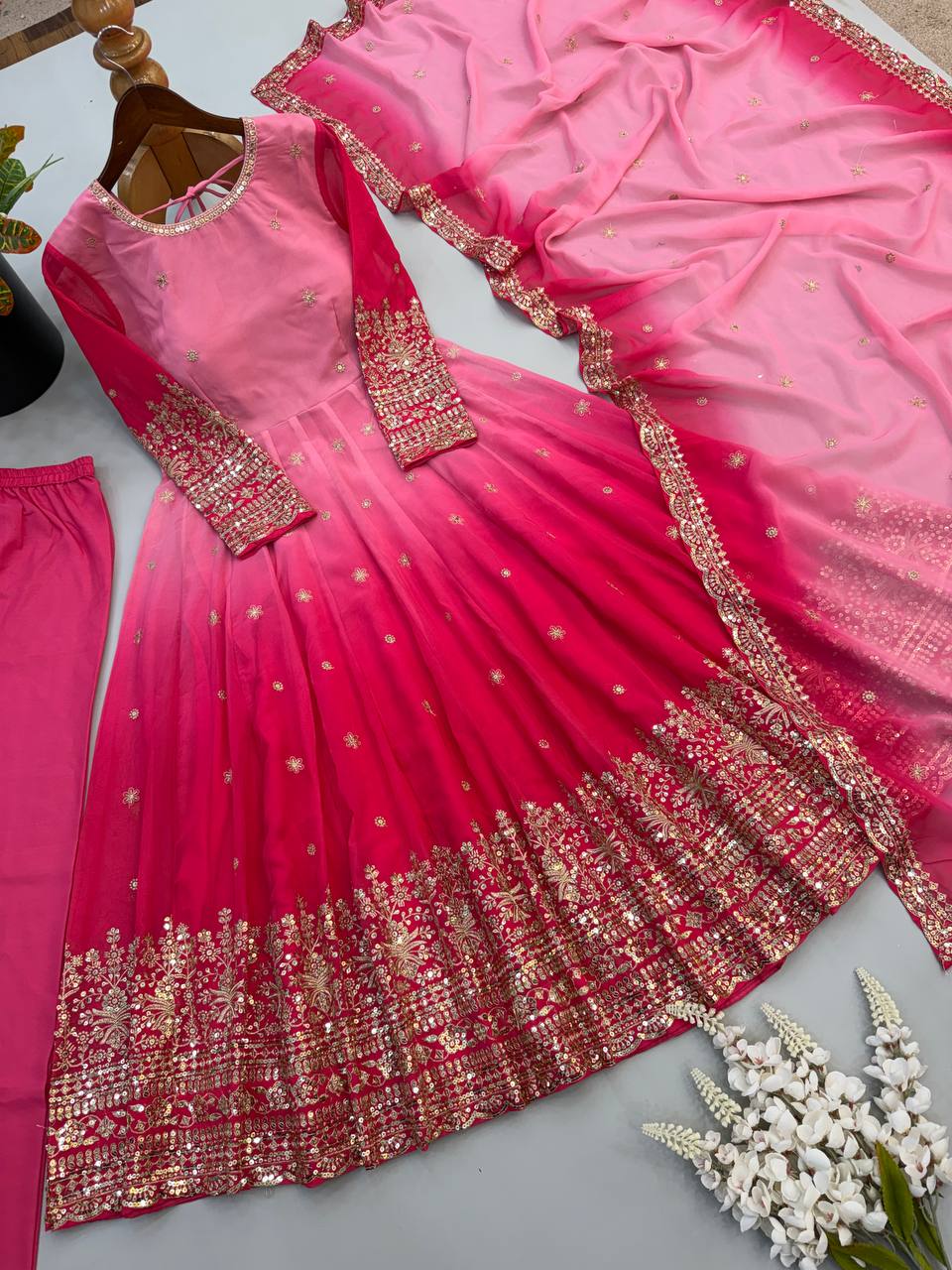 SR 1725 DESIGNER ANARKALI GOWN ONLINE WHOLESALE