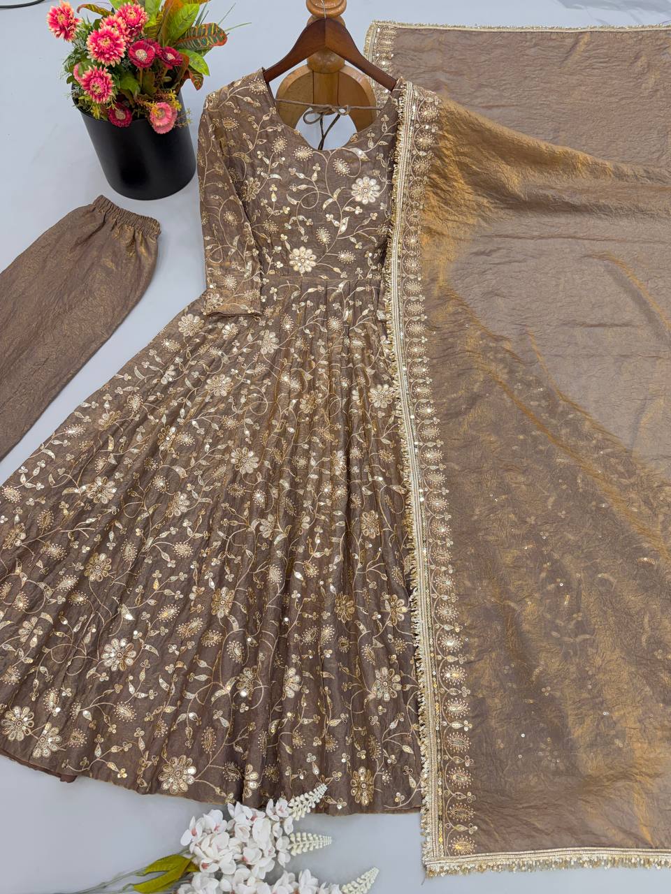 SR 1726 DESIGNER ANARKALI GOWN WHOLESALE FOR BOUTIQUES - Image 3