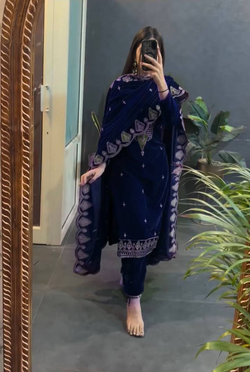 VLM 229 PAKISTANI VELVET SALWAR SUIT ONLINE SHOPPING (#166239)
