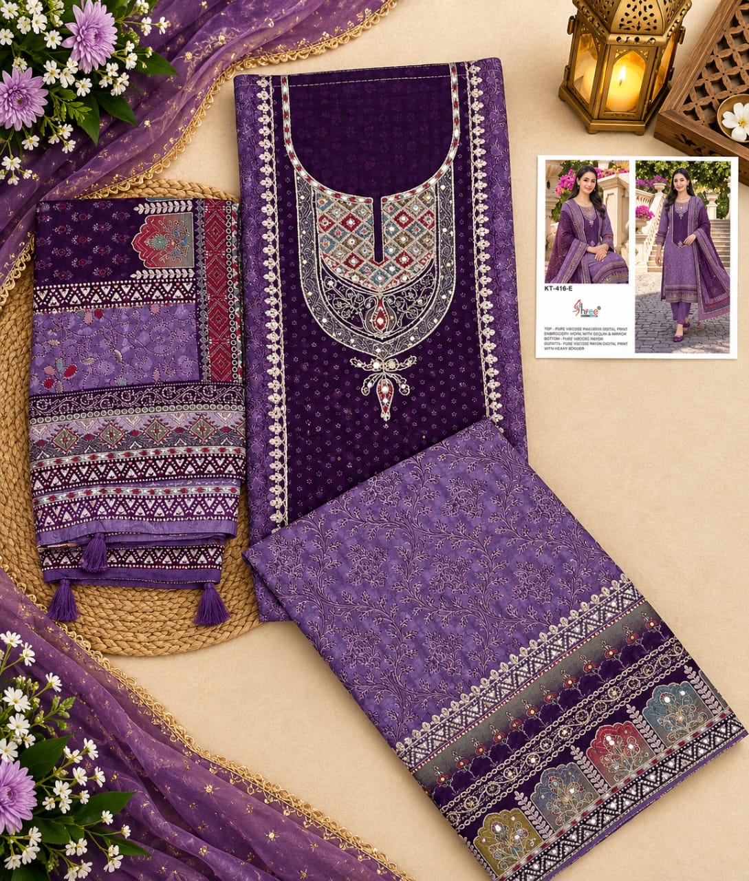 SHREE FABS KT 416 E PAKISTANI SUITS WHOLESALE IN SURAT - Image 2