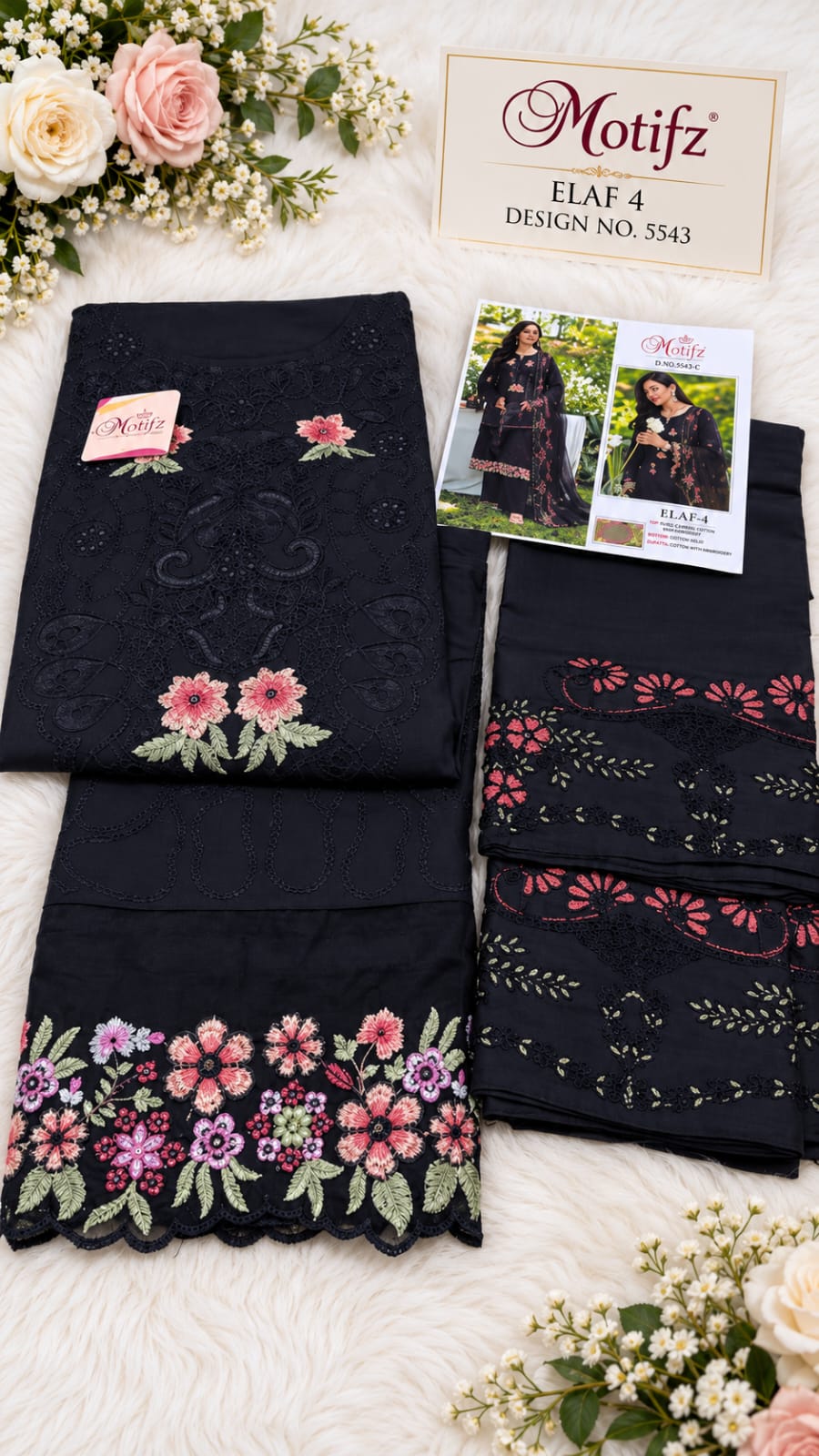MOTIFZ 5543 C ELAF 4 PAKISTANI SUITS SALE IN SURAT (#165217)