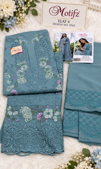 MOTIFZ 5543 B ELAF 4 PAKISTANI SUITS FOR WOMENMOTIFZ 5543 B ELAF 4 PAKISTANI SUITS FOR WOMEN