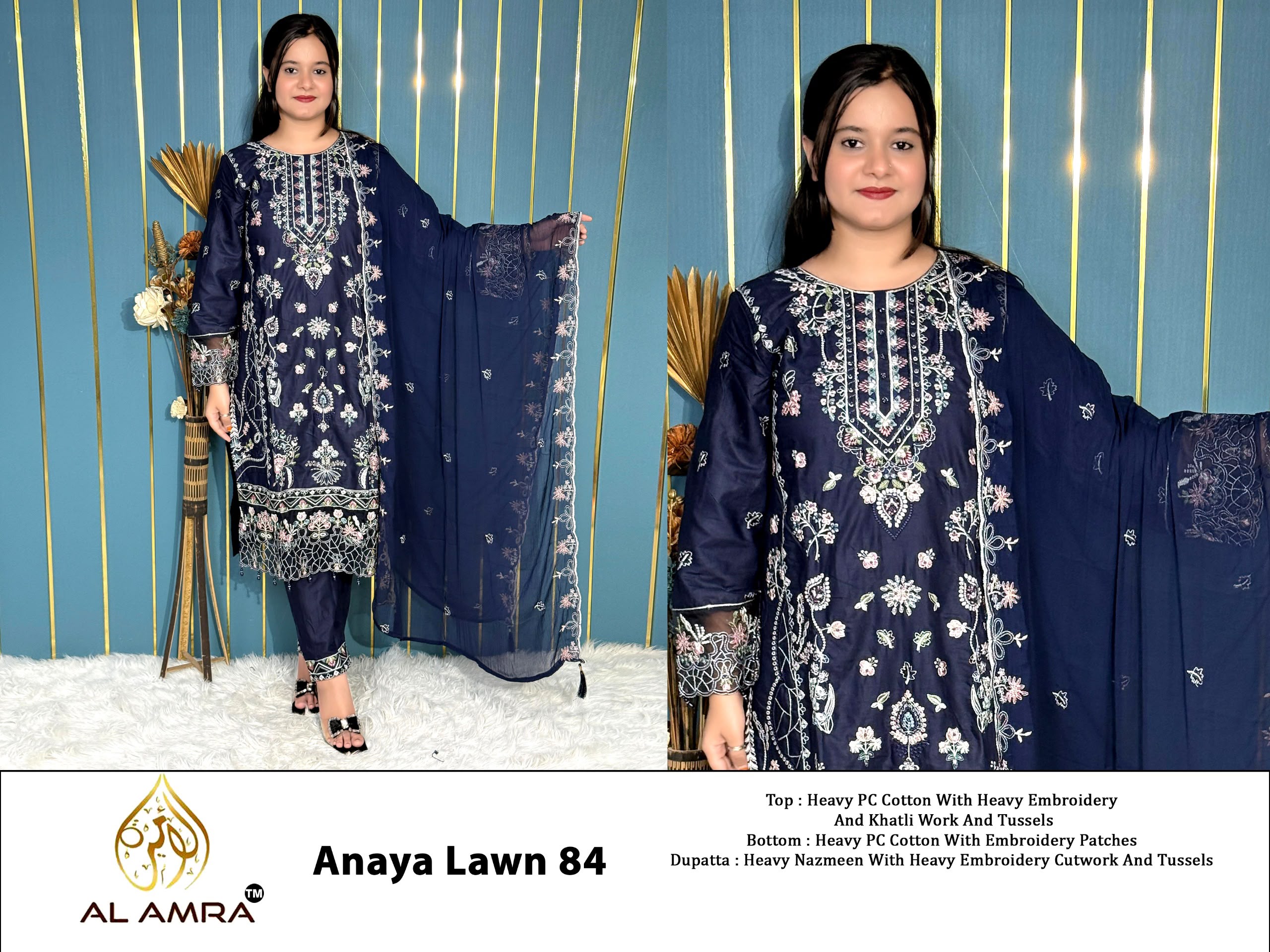 AL AMRA ZF ANAYA LAWN 84 A PAKISTANI SUITS ONLINE INDIA