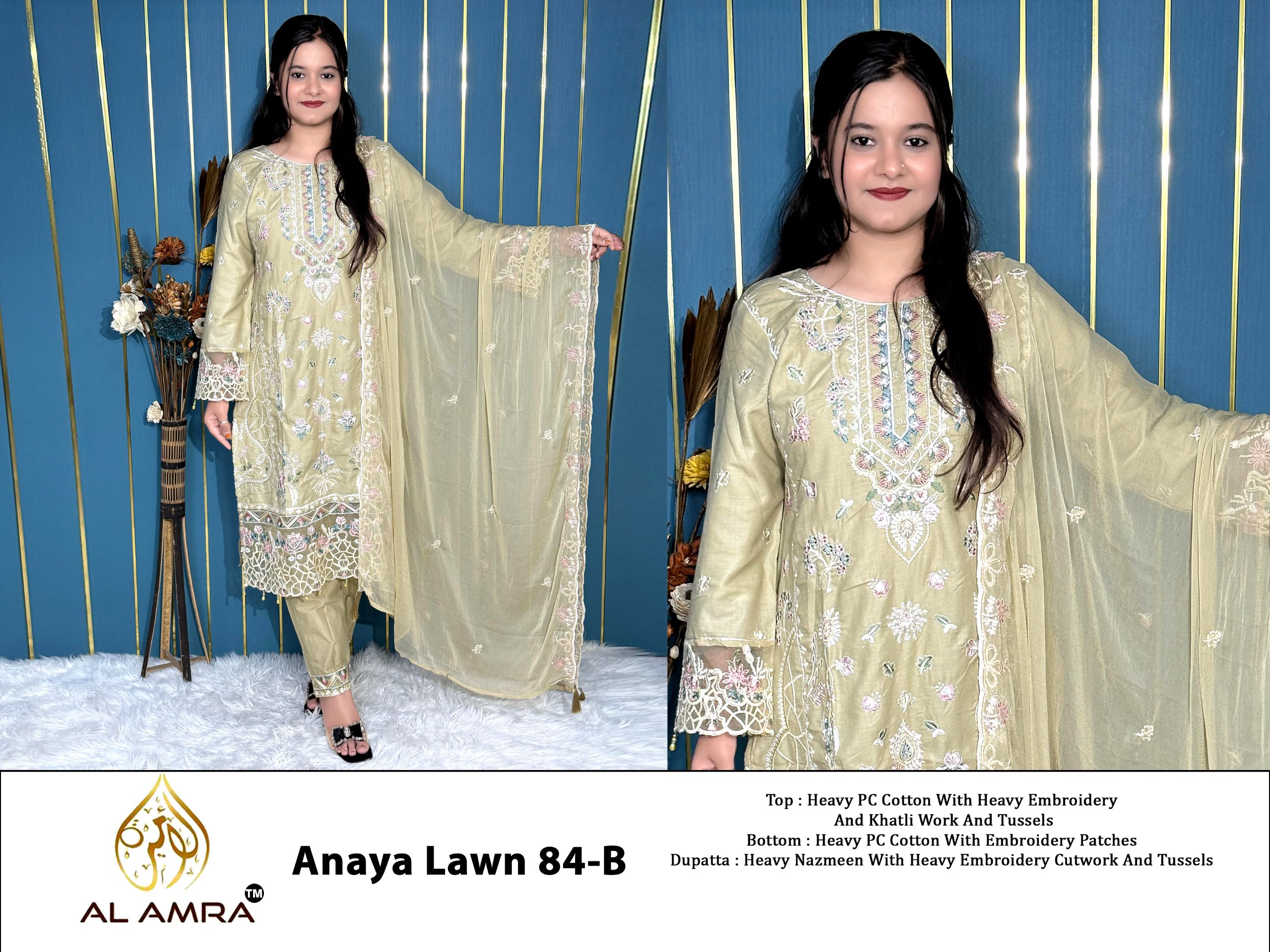 AL AMRA ZF ANAYA LAWN 84 B WHOLESALE OF PAKISTANI SUITS