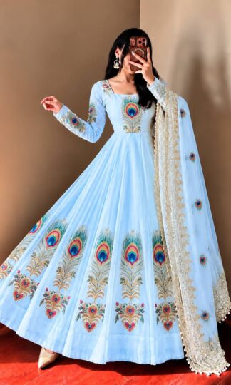 ZC PEACOCK EMBBROIDERED ANARKALI GOWN ONLINE SUPPLIERZC PEACOCK EMBBROIDERED ANARKALI GOWN ONLINE SUPPLIER