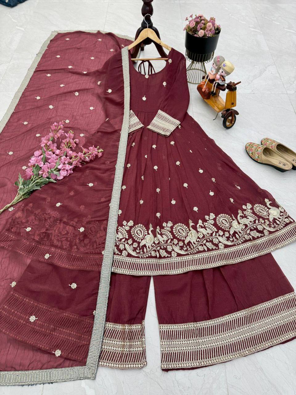 ZD 10026 DESIGNER SHARARA SUITS ONLINE WHOLESALE - Image 2