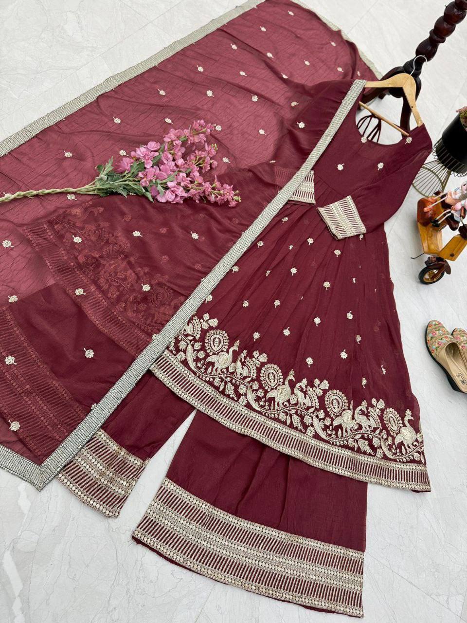 ZD 10026 DESIGNER SHARARA SUITS ONLINE WHOLESALE - Image 3
