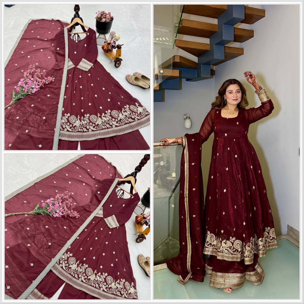 ZD 10026 DESIGNER SHARARA SUITS ONLINE WHOLESALE
